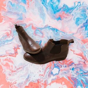 Peter Millar MCOOF23 Watson Men's Brown Leather Chelsea Ankle Boots Size 10.5 M